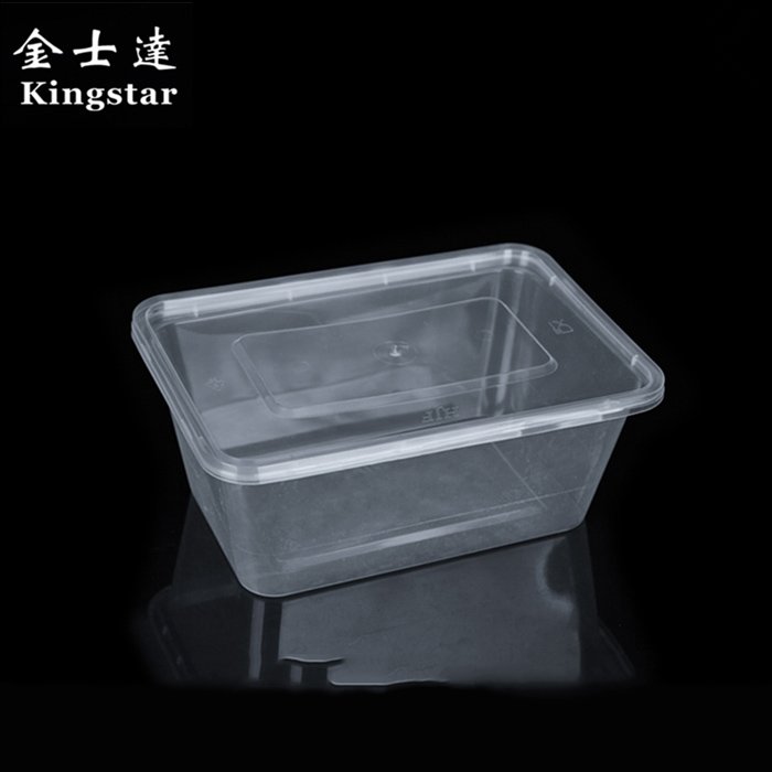 1000ml Transparent plastic lunch box stackable food storage container