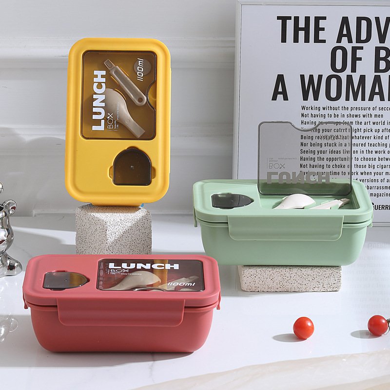 Eco Set Plastic Bento Kid Compartment Seal Food Storage Containers Lunch Box, Lunch Box With Compartment