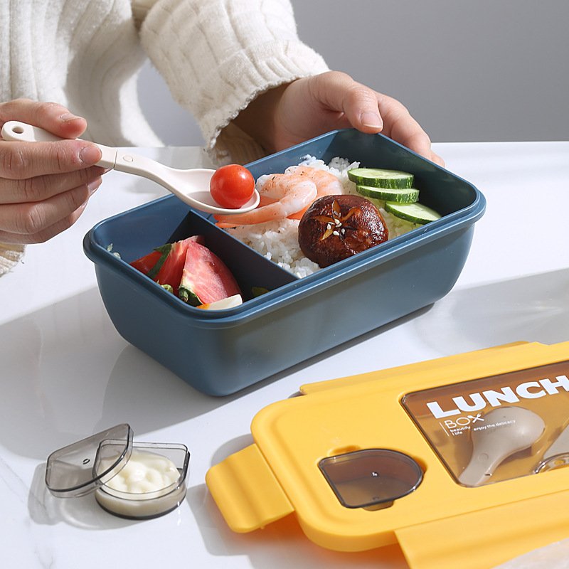 Eco Set Plastic Bento Kid Compartment Seal Food Storage Containers Lunch Box, Lunch Box With Compartment