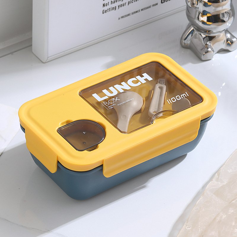 Eco Set Plastic Bento Kid Compartment Seal Food Storage Containers Lunch Box, Lunch Box With Compartment