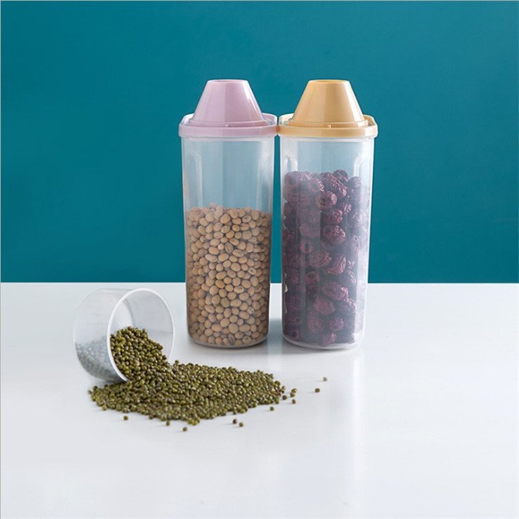Kitchen food Storage Container with Measuring Cup Waterproof Storage