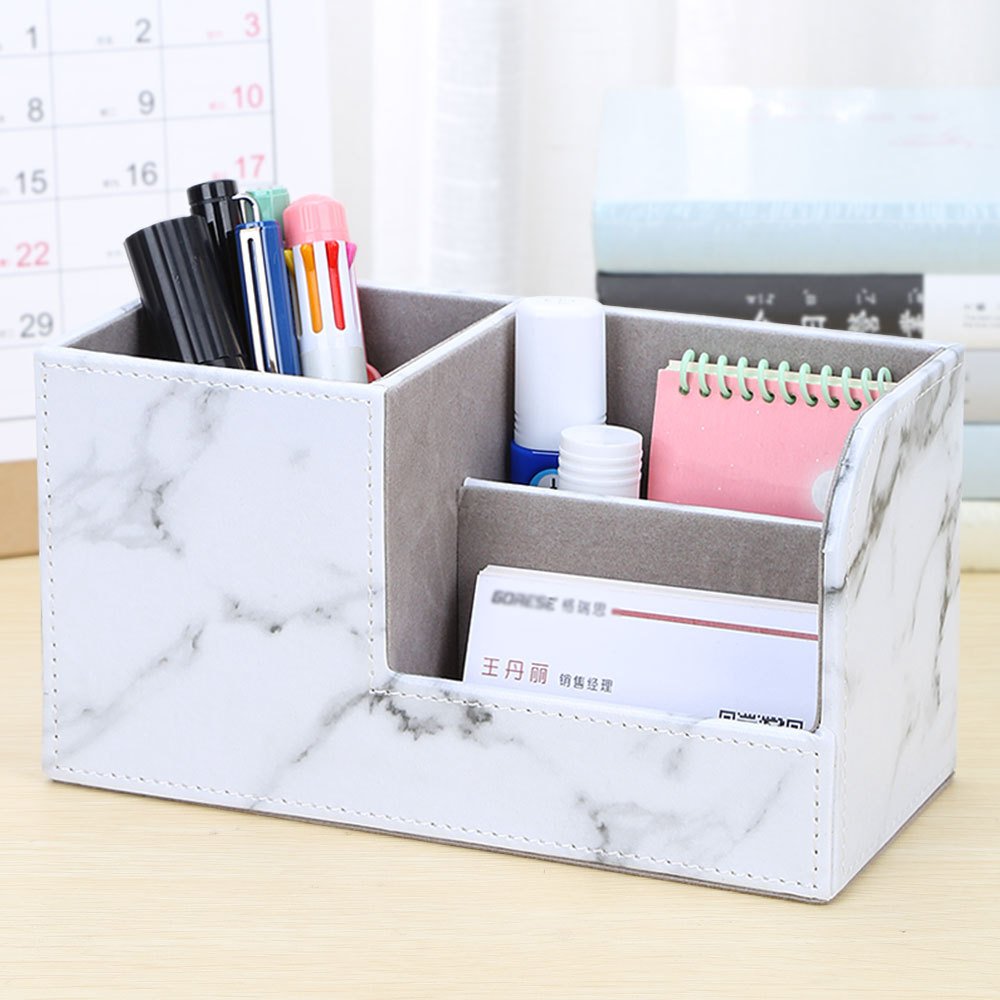Office leather Customizable LOGO storage Pen holder Document manager File storage box for Office storage