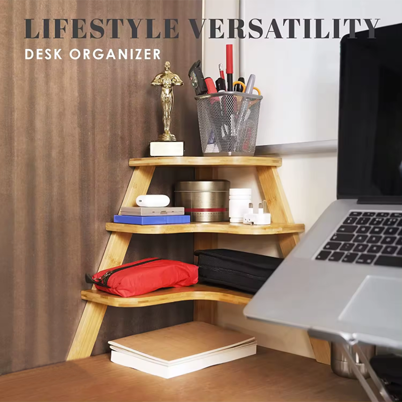 Kitchen Counter Top Organizer Bamboo Storage Boxes & Bins Customized Package Spice Dish Rack Kitchen storage Holder