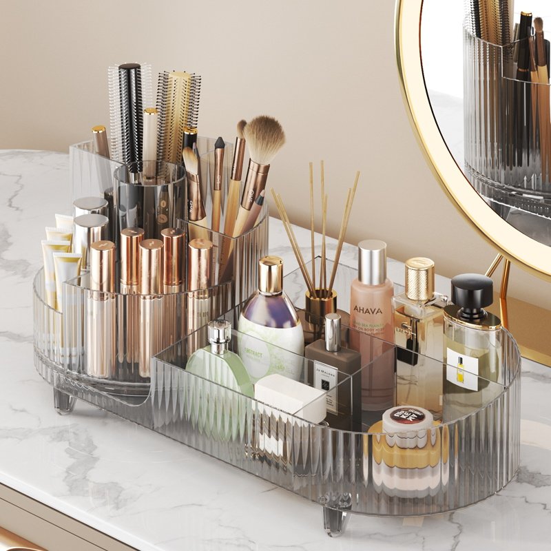 Storage Box High-end Desktop Rotatable Storage Box 360-degree rotating organizer Cosmetic organizer desktop organizer