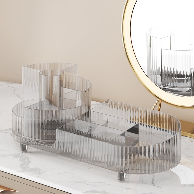 Storage Box High-end Desktop Rotatable Storage Box 360-degree rotating organizer Cosmetic organizer desktop organizer