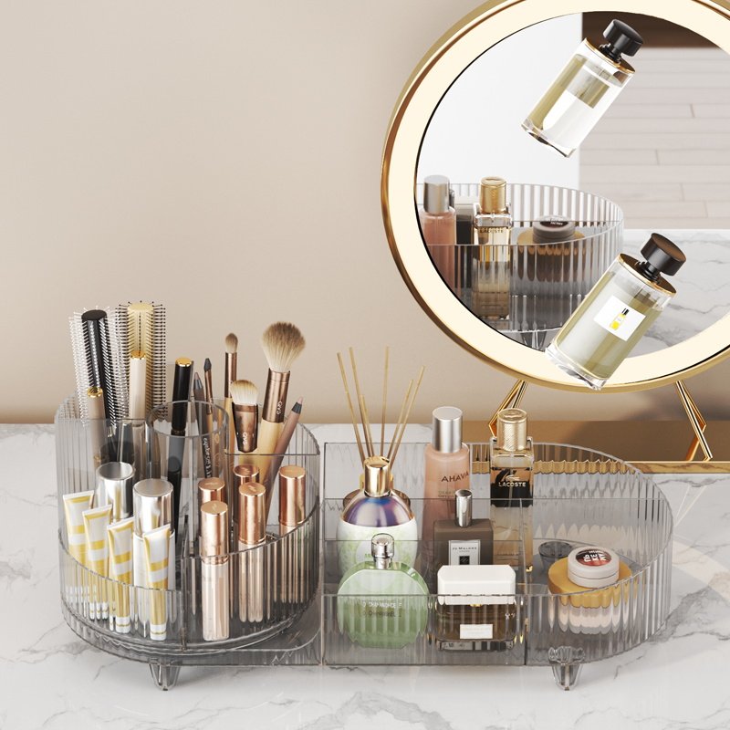 Storage Box High-end Desktop Rotatable Storage Box 360-degree rotating organizer Cosmetic organizer desktop organizer