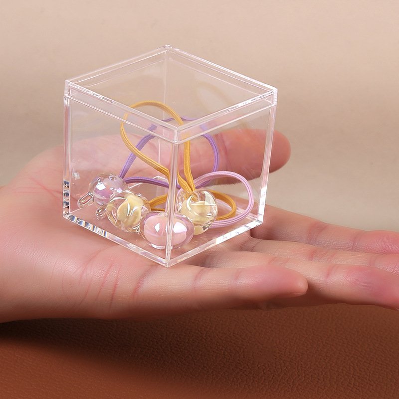 OEM Factory Rose Square For Acrylic Candy Box Custom Clear Plexiglass 65mm 2.55 inches plastic Candy Box