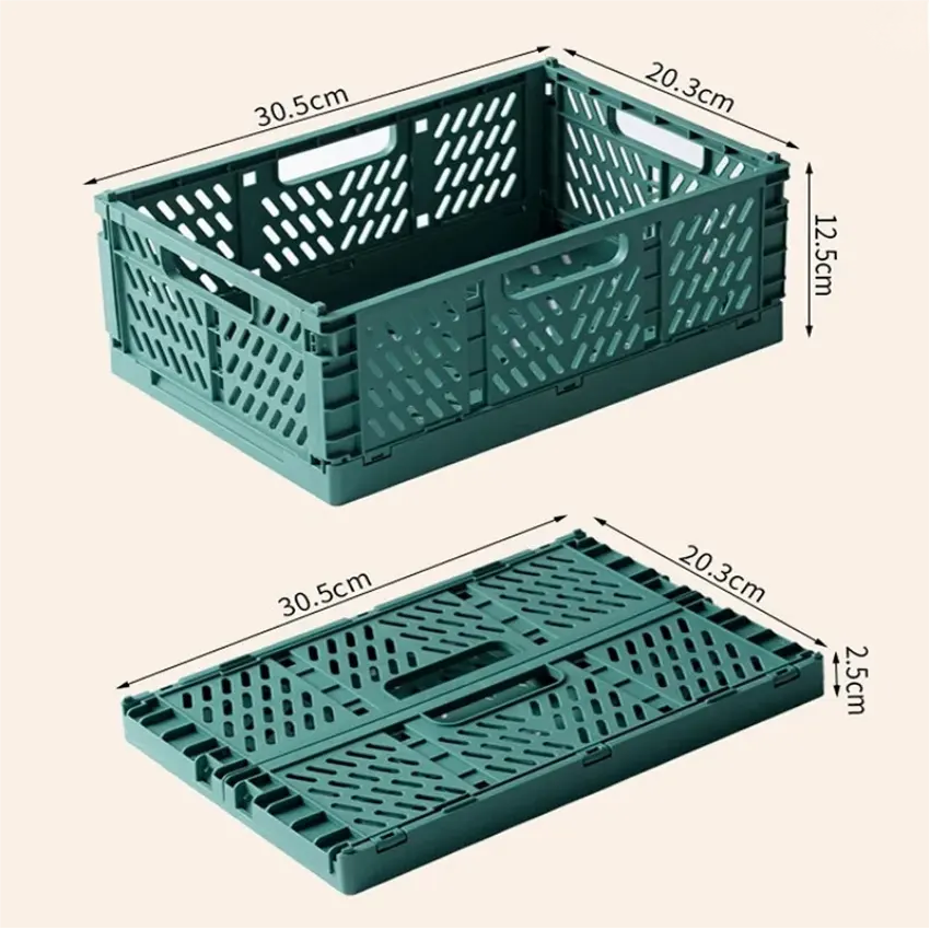 Hot Selling Collapsible plastic storage crate Crate Colorful Portable Easy foldable PP Plastic Folding Storage box & bins