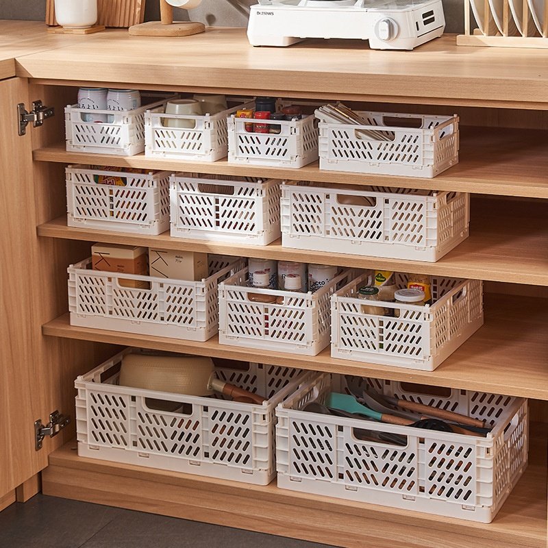 Hot Selling Collapsible plastic storage crate Crate Colorful Portable Easy foldable PP Plastic Folding Storage box & bins