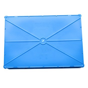 QS Bread Cake Storage Modern Blue 100mm Biscuit Crate Plastic Stackable Pizza Bread Food Storage Trays