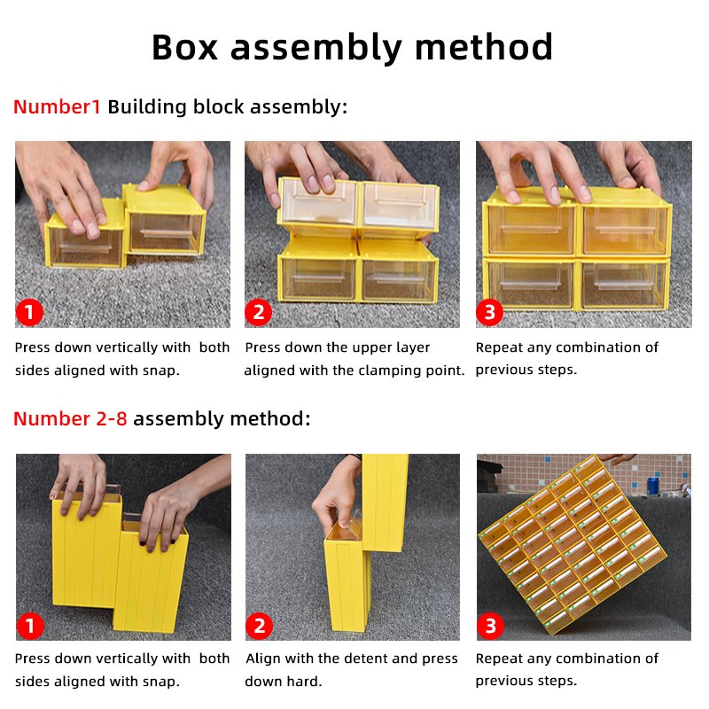 Plastic Screw Box Drawer Organizer Stackable Drawer Organizer Unit Storage Box