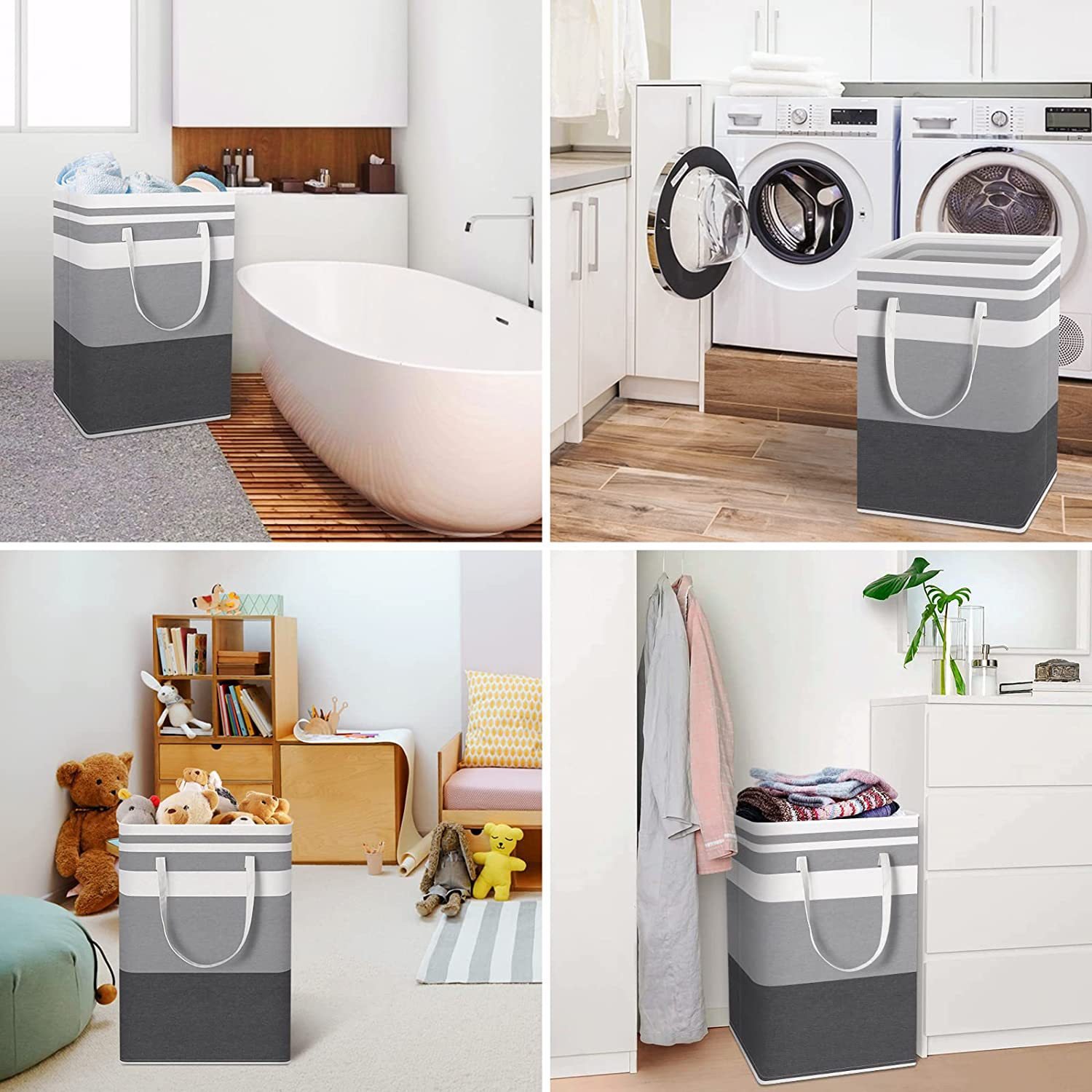 Collapsible Cotton Fabric Dirty Clothes Basket foldable laundry Bags baskets Clothes sundries storage box bag household items