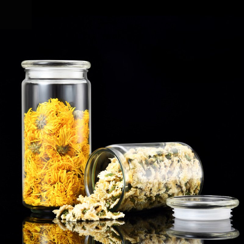 Storage Bottles Kitchen Cereals and Dry Food Storage Container Set Transparent PET Plastic with Screw Cap 1000pcs Cylinder Large