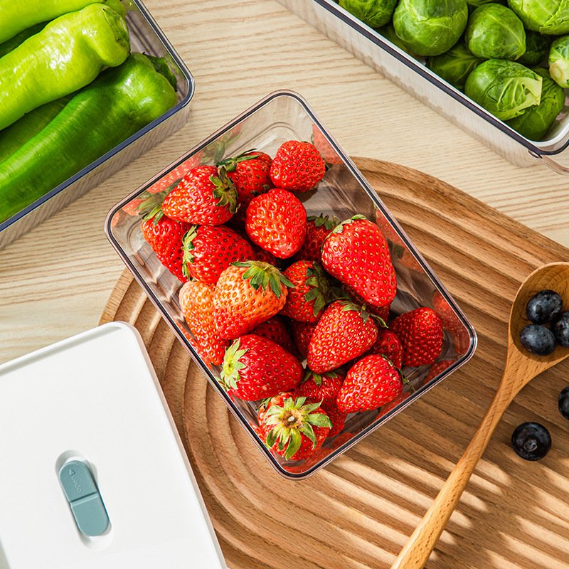 Modern Transparent Simple Refrigerator Storage Box Wholesale Food Grade Storage Box Moisture Food Preservation Storage Box