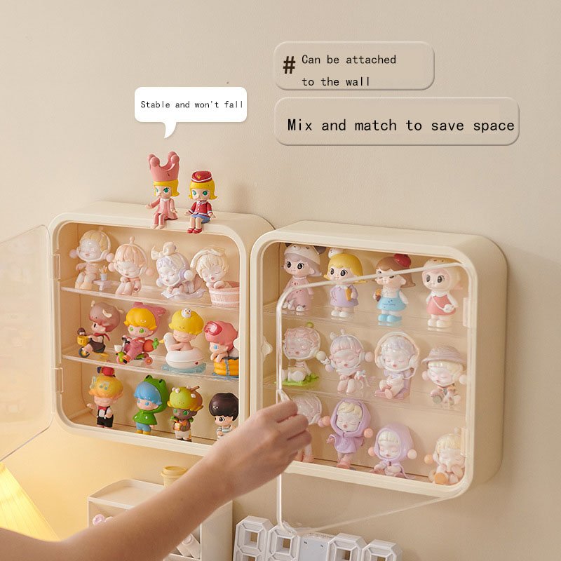 High Appearance Horizontal Blind Box Display Stand Hand Doll Storage Stand Transparent Wall Hanging Doll Storage Box