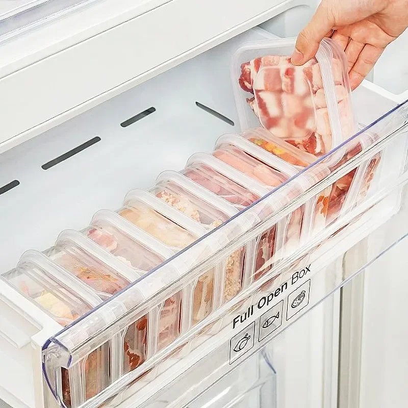 Portable Refrigerator Storage Boxes Sealed Fresh Food Container for Meat Fruit & Vegetables Kitchen Accessories