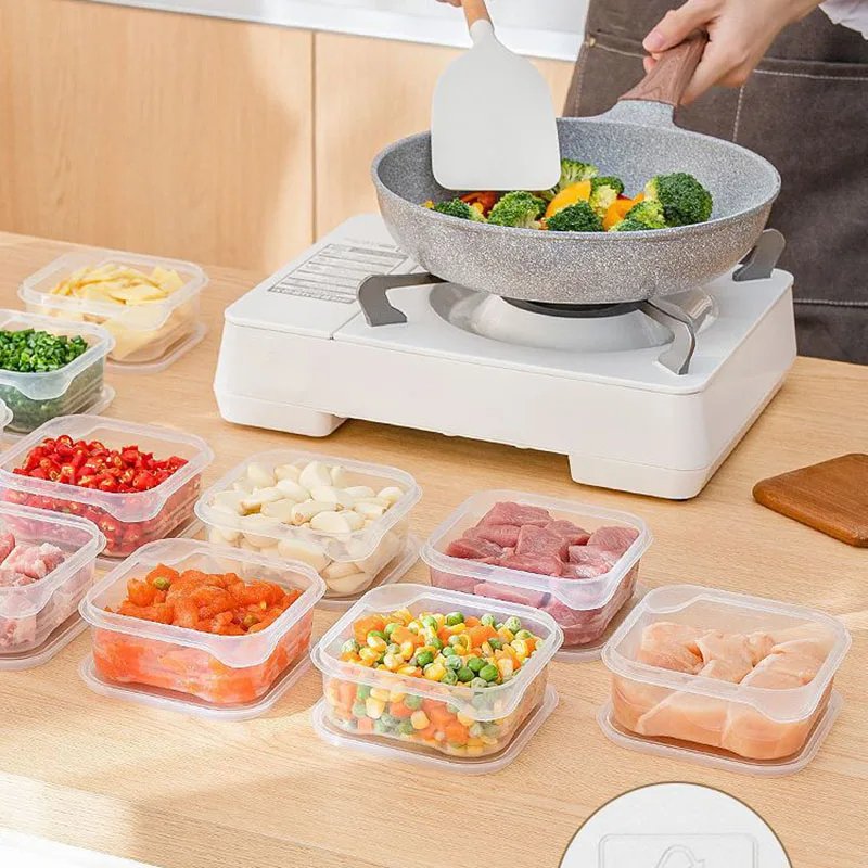Portable Refrigerator Storage Boxes Sealed Fresh Food Container for Meat Fruit & Vegetables Kitchen Accessories