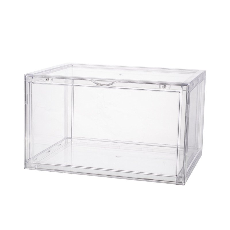 High Quality PET Bins Transparent Shoe box Storage Clear Stackable Shoe Organizer Storage Box