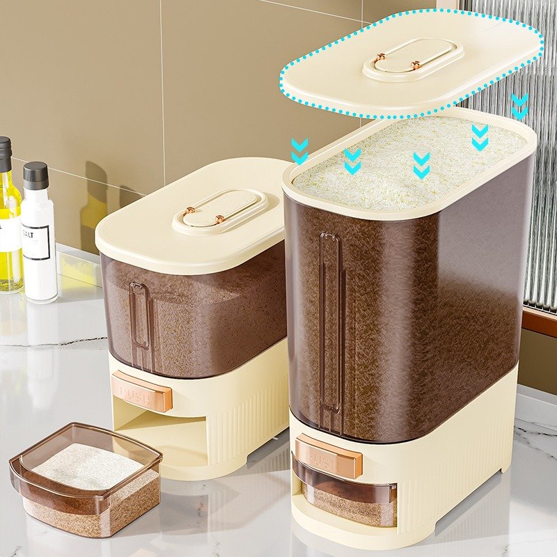 Wholesale Food-Grade Moisture-Proof Rice Jar Storage Box Storage for Grains Miscellaneous Foods Barrels