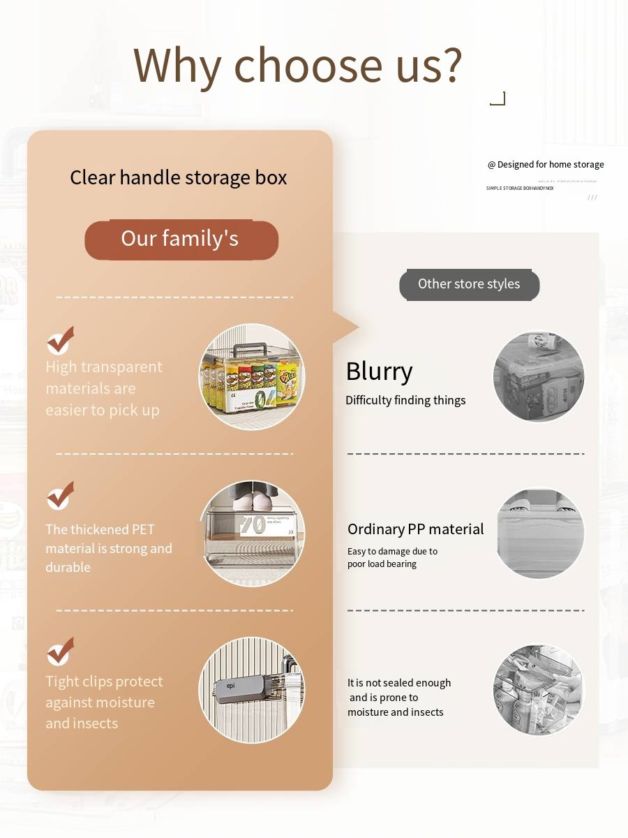 storage box Storage box Transparent sundries toy storage box Large organizing bin