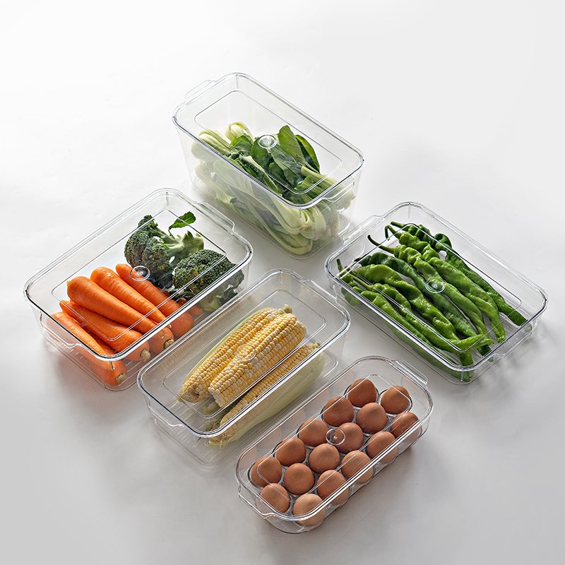 Refrigerator plastic food storage containers kitchen