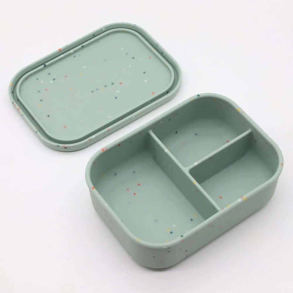 Proof Reusable Silicone Lunch Bento Box 3 Pcs/Set Nesting Food Storage Containers with Lids Leak