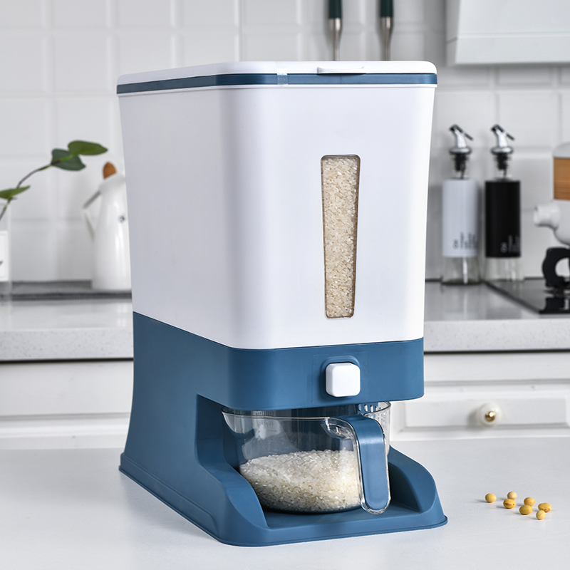 Hot Selling Multifunction PP Material Rice and Grain Dispenser Storage Box Cabinet Organizer Container