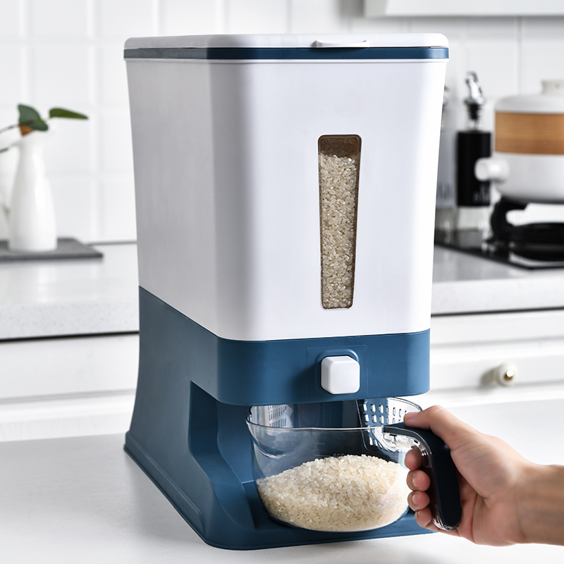 Hot Selling Multifunction PP Material Rice and Grain Dispenser Storage Box Cabinet Organizer Container