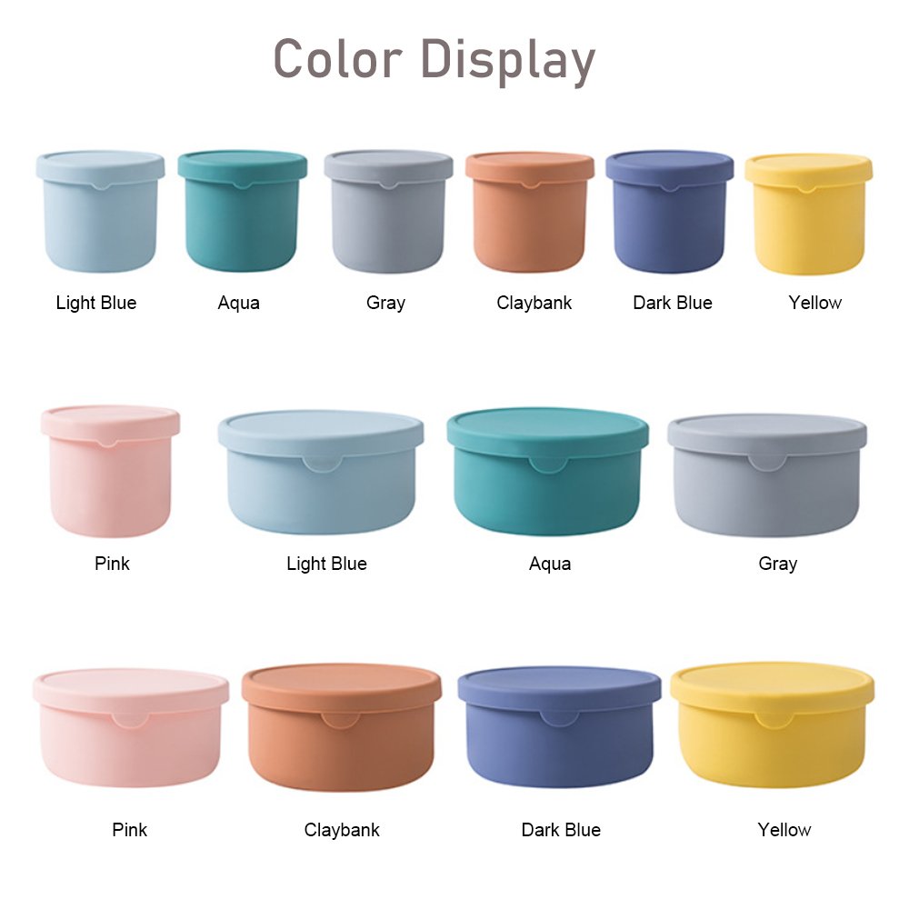 Custom Bowl Silicone Lunch Box Food Storage Container Silicone Food Storage Box Low Price Food Storage Boxes With Silicone Lids