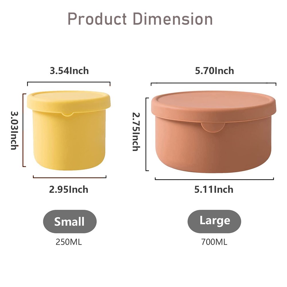 Custom Bowl Silicone Lunch Box Food Storage Container Silicone Food Storage Box Low Price Food Storage Boxes With Silicone Lids