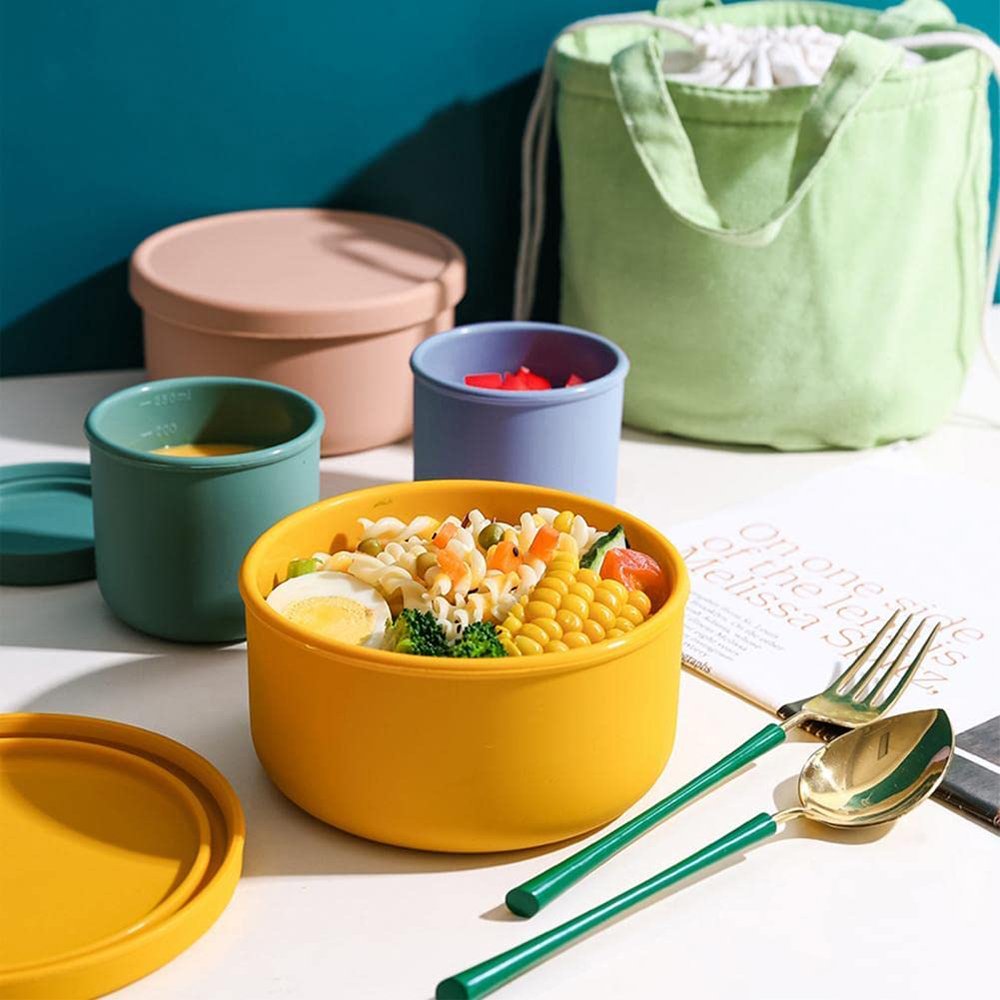 Custom Bowl Silicone Lunch Box Food Storage Container Silicone Food Storage Box Low Price Food Storage Boxes With Silicone Lids