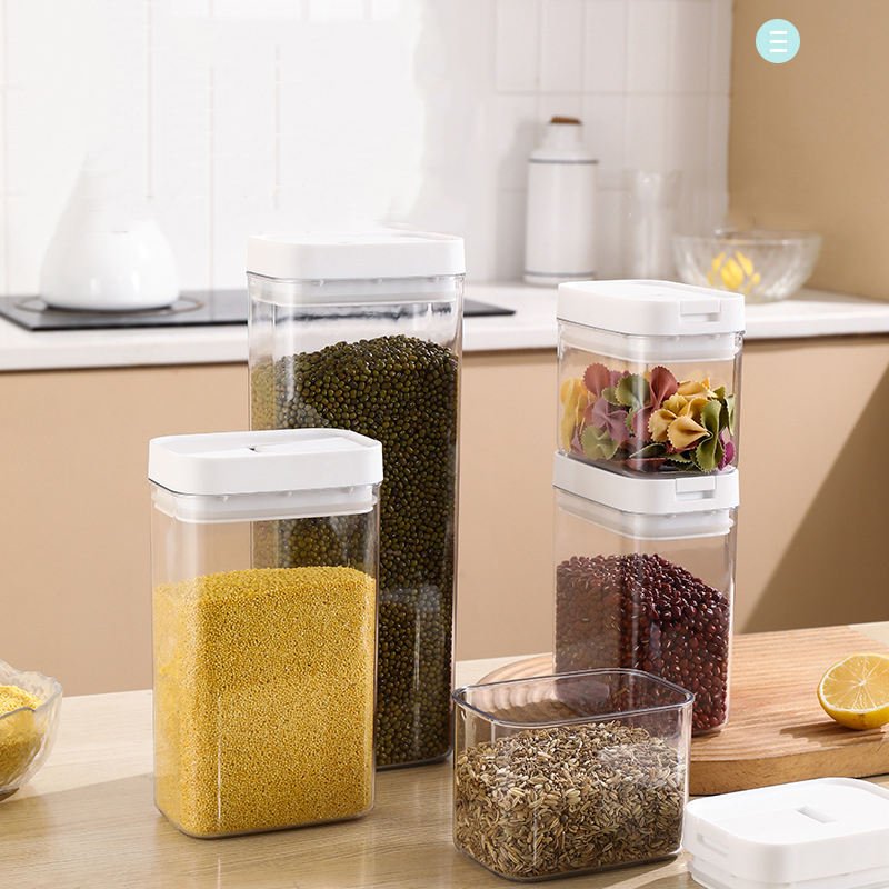 Sealing Jar Kitchen Pet Transparent plastic fridge glass kitchen organizer Food Container Storage Plastic Containers For Food