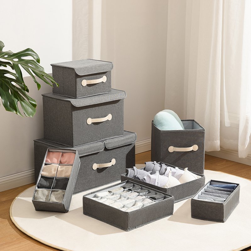 2023 hot selling Foldable Drawer Storage Organizer Bra And Underwear Storage Box