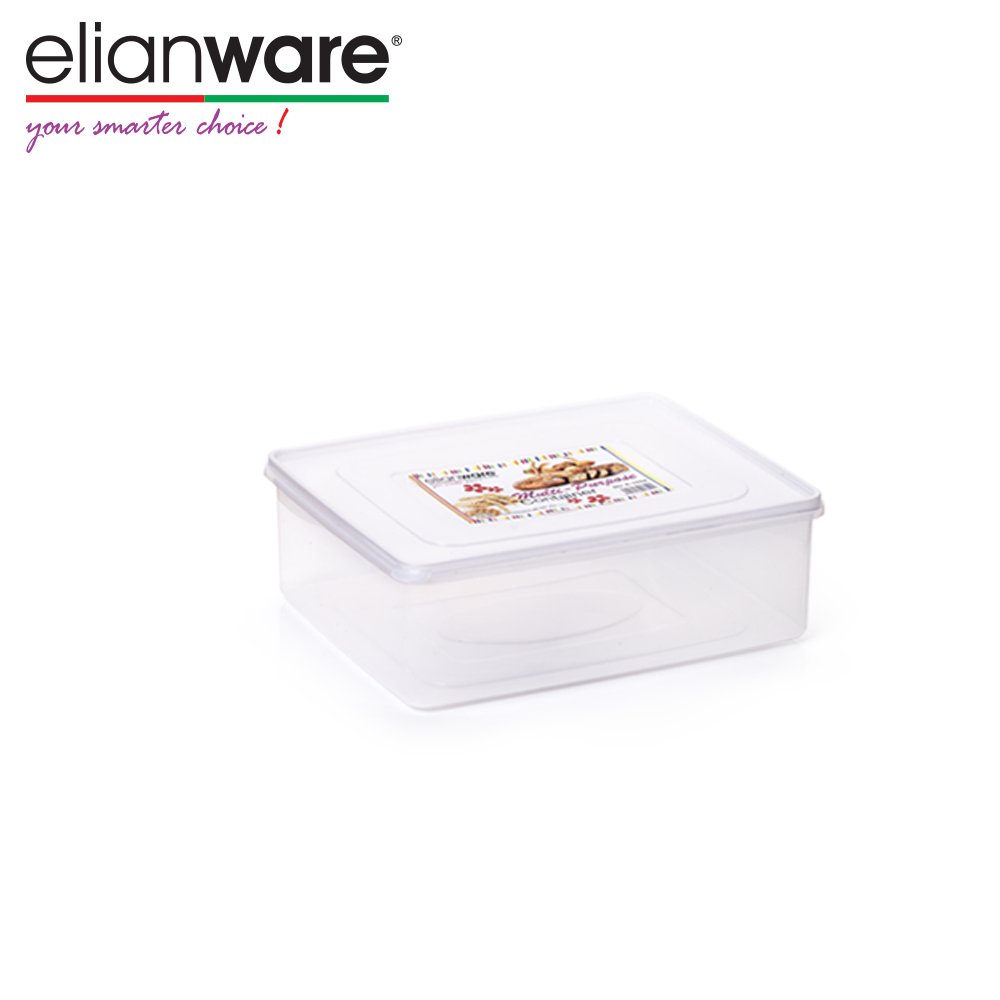 Elianware Plastic Transparent Multipurpose Refrigerator Fridge Container Storage Container With Lid