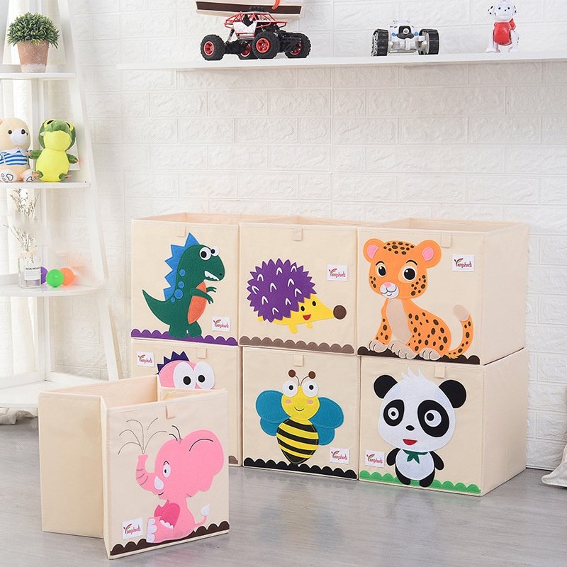 Cartoons Toys Dolls Organizer Storage clothes OrgOrganizer fabric Storage Box Laundry Basket For Toy Storage Organizer Boxes