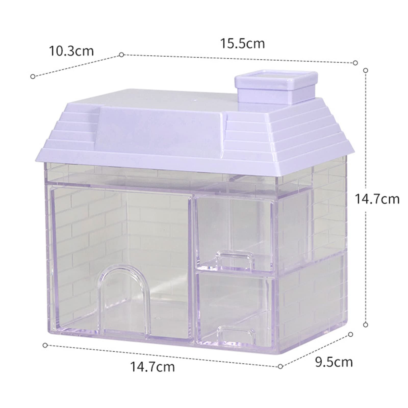 NEW Item house shape creative cosmetics school supplies stationery desktop sundries plastic storage box organizer with drawers