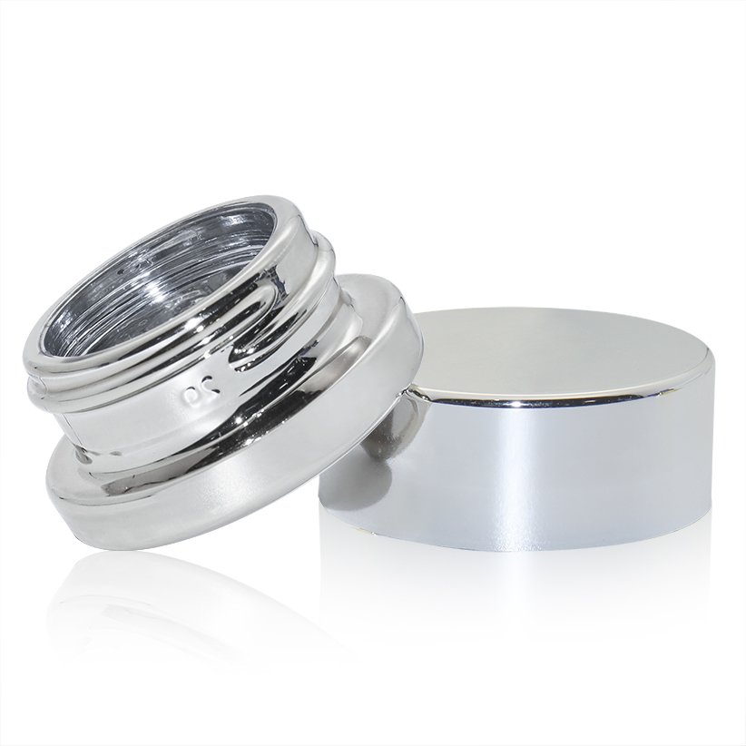 Wholesale custom logo 3ml 5ml 7ml 9ml electroplated clear round child proof safe concentrate glass jars with child resistant lid