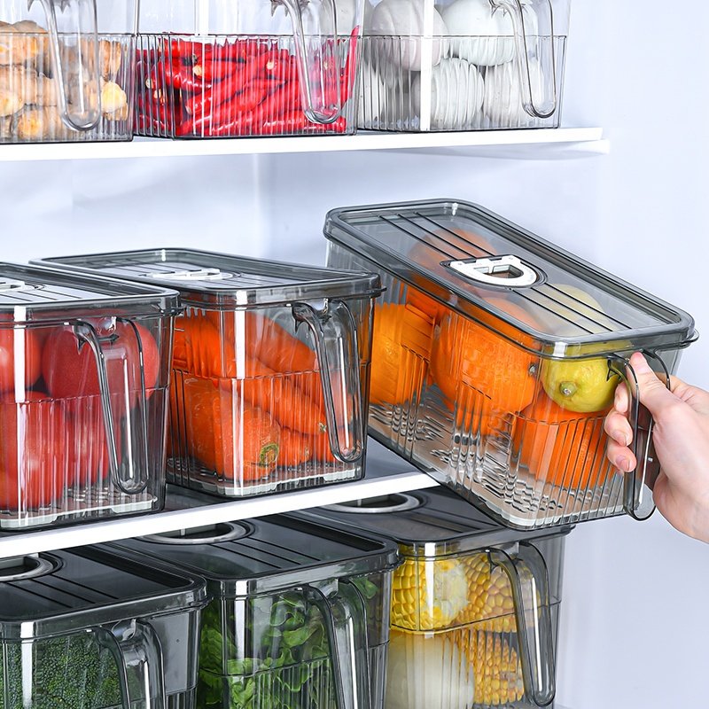 Kitchen Freezer Food Fruits Vegetable Container Fridge Storage Containers Refrigerator Storage Box Organizer Plastic Container