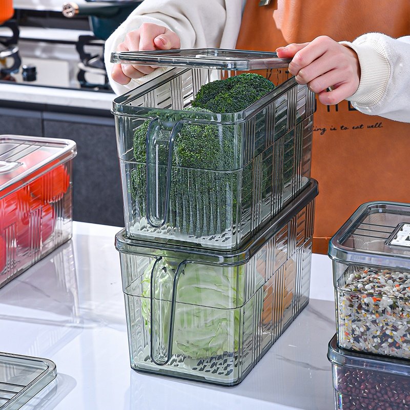 Kitchen Freezer Food Fruits Vegetable Container Fridge Storage Containers Refrigerator Storage Box Organizer Plastic Container