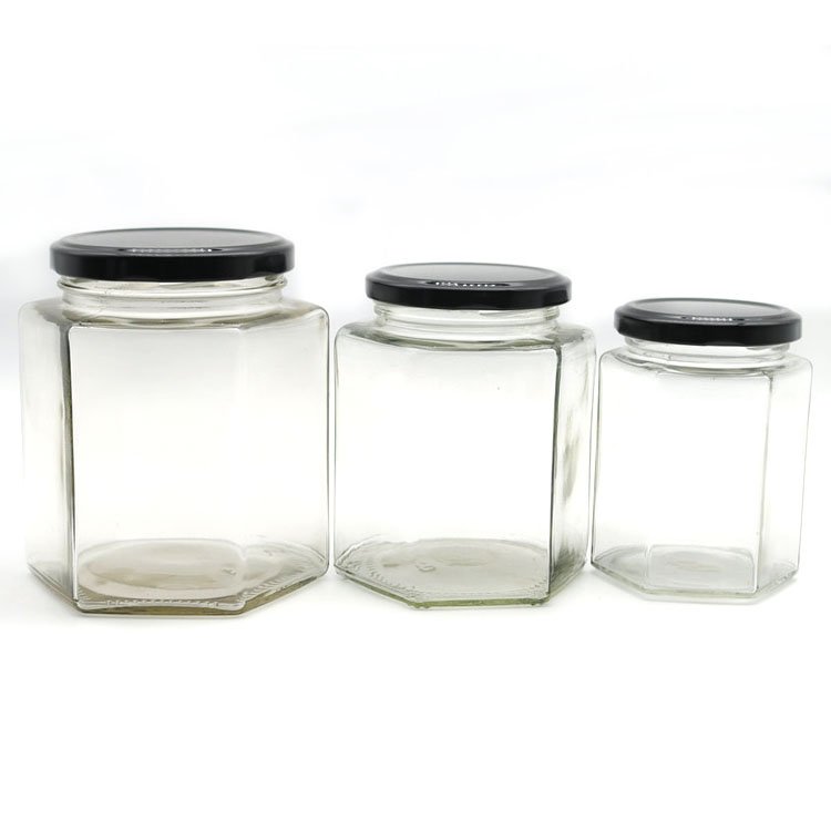 various sizes Transparent Glass Bottles chilli sauce Jars of Honey Food Storage Tank Sealed Storage Tank