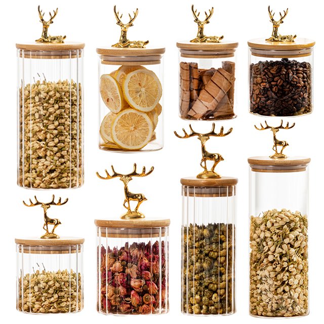ODM/OEM High Borosilicate Airtight Glass Jar Kitchen Storage Kitchen Container Set Food Storage Jar With Lid