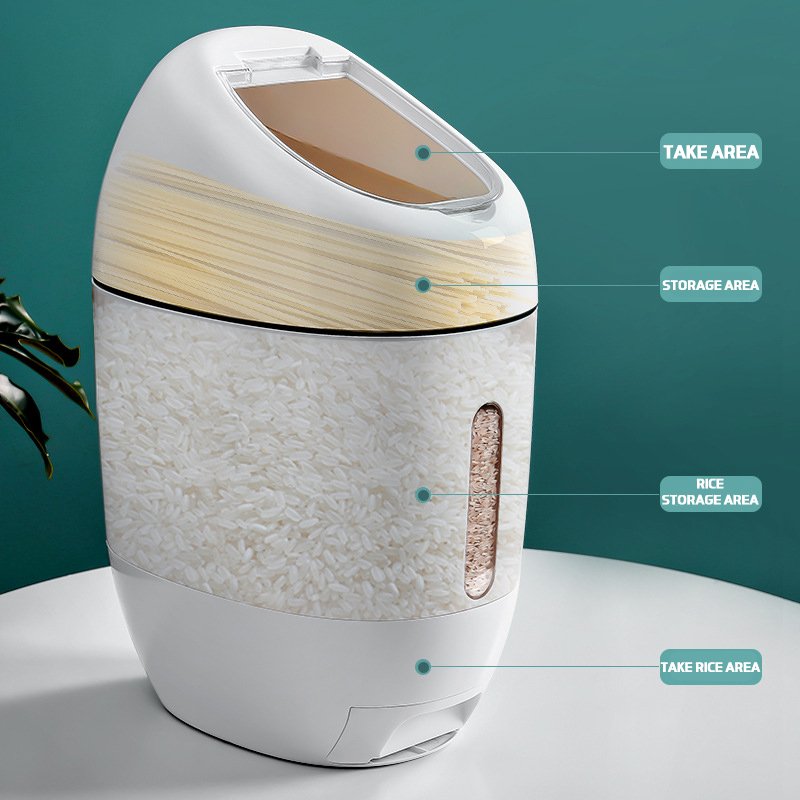 Home 10L Thicken Automatic Rice Dispenser Insect Moisture Proof Seal Cereal Container Storage Rice Box Rice Dispenser