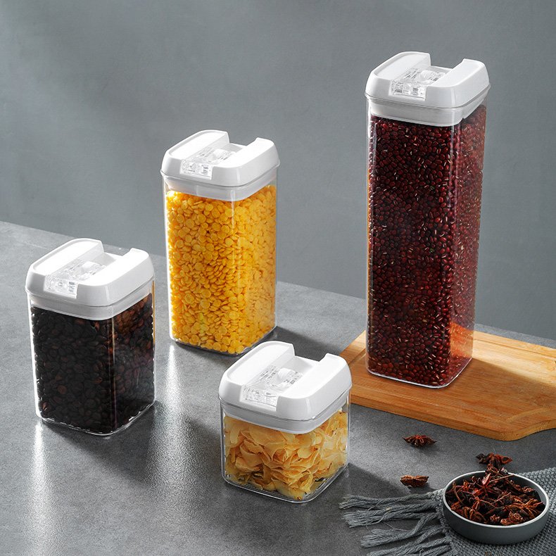 Kitchen Grain Organization Jar Microwave Safe Reusable Storage Bottles Food Containers Plastic Storage Food Storage Box