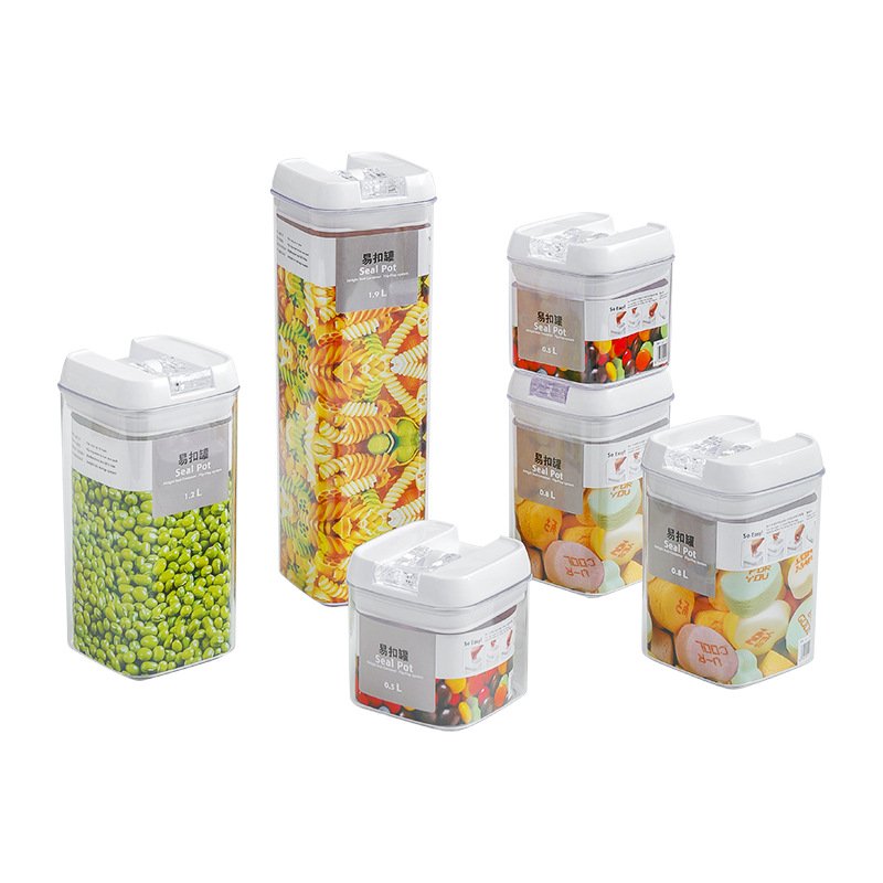Kitchen Grain Organization Jar Microwave Safe Reusable Storage Bottles Food Containers Plastic Storage Food Storage Box