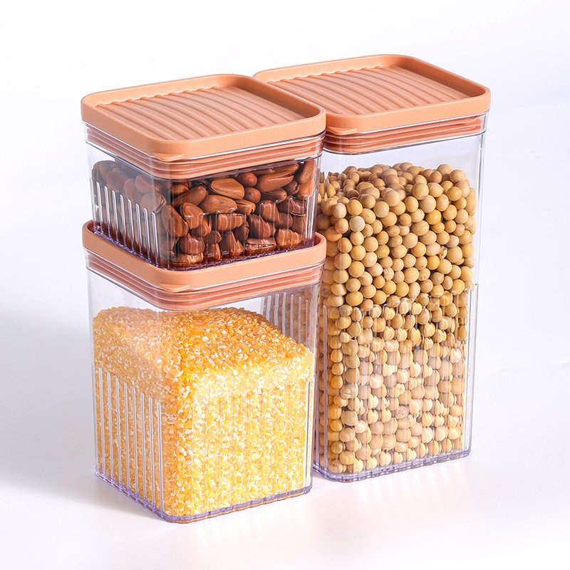 Airtight Food Storage Containers Set for Kitchen & Pantry Organization 6Pc - BPA Free Plastic Dry Food Storage Containers