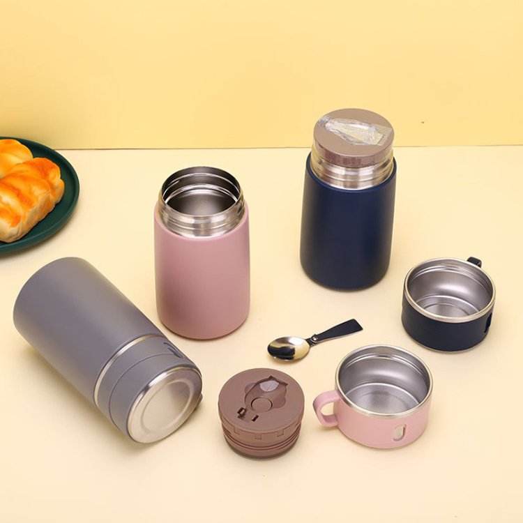OEM Insulated Double Wall Bento Box Stainless Steel Vacuum Lunchbox Outdoor Camping Portable Lunch Bag Food Storage Contain Box