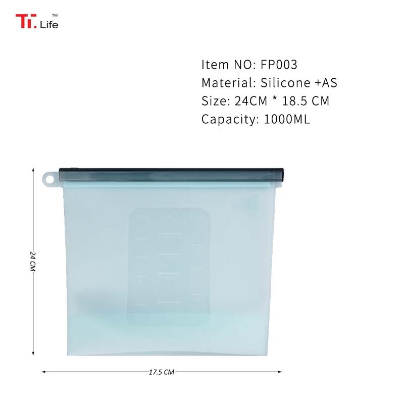 Food Grade Fridge Silicon Sandwich Reusable Silicone Storage Bag For Food