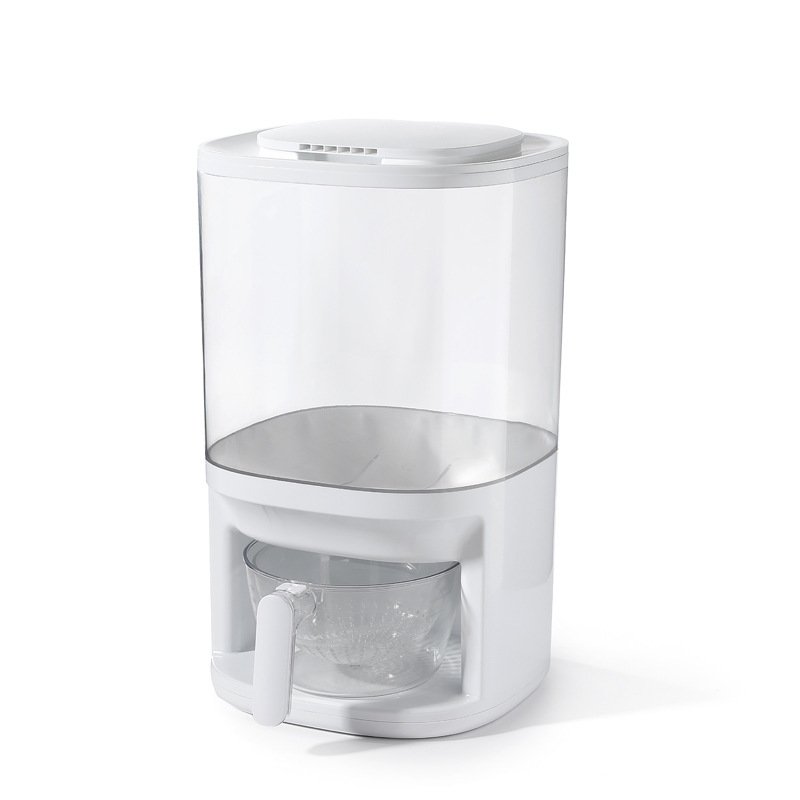 Rice Dispenser Large Grain Food Cereal Storage Container Organizer with Measuring Cup Bins for Kitchen Pantry Organization