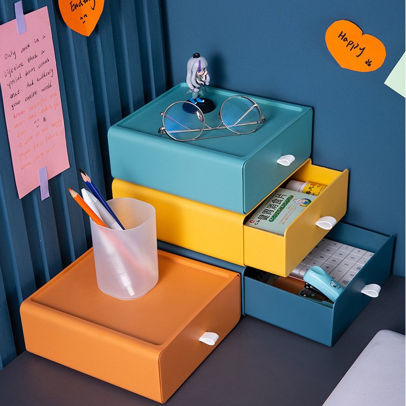 Drawer type desktop storage box Storage box Office desk shelf organizer cabinet organizer device