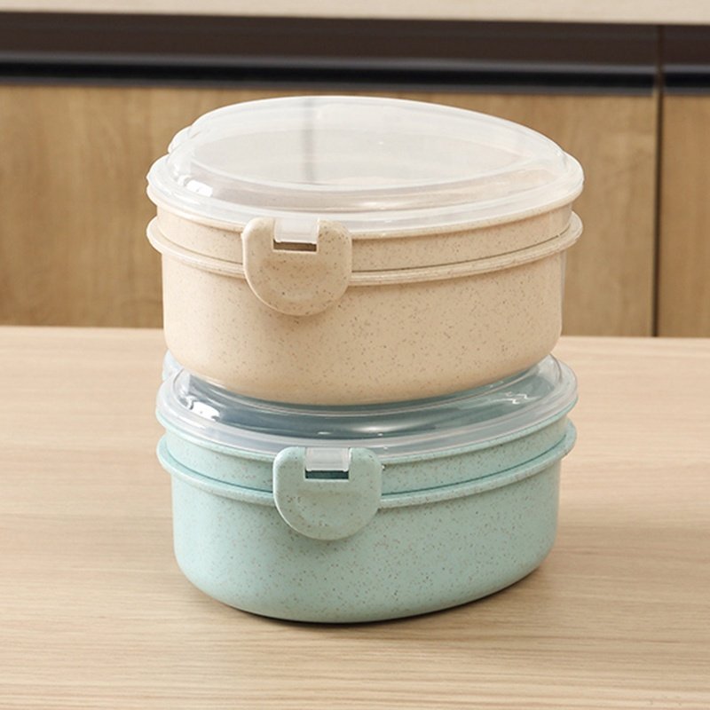 Heart Shape Eco-friendly Airtight Microwave Personalized Plastic Wheat Straw Food Storage & Container Bento Lunch Box Kids